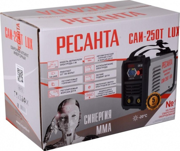 Сварочный аппарат инверторный САИ-250Т LUX Ресанта_6