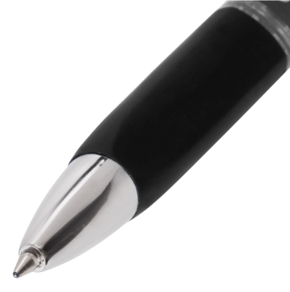 Ручка гелевая автоматическая с грипом BRAUBERG Black Jack, ЧЕРНАЯ, трехгранная, узел 0,7 мм, 14155_2