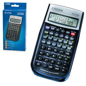 Калькулятор инжинерный CITIZEN SR-270N (154_80) 236 ФУНКЦ, 10+2 разряд, пит. от батареи, серт.д_ЕГЭ