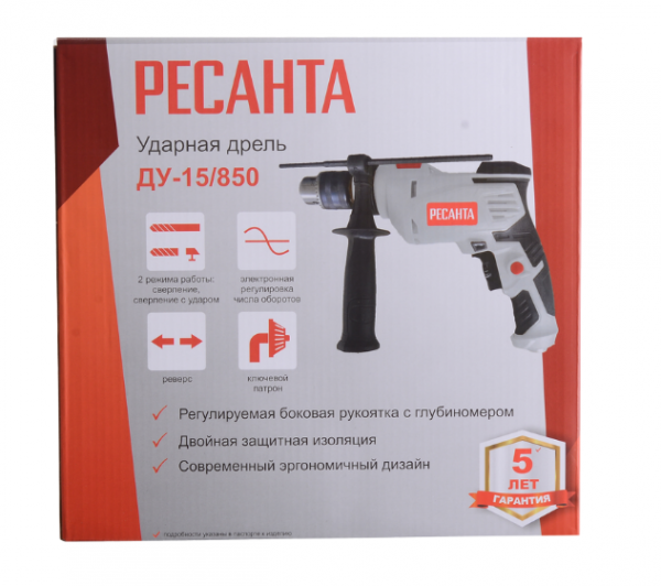 Дрель ударная ДУ-15_850 Ресанта _5