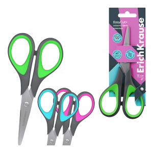 Ножницы ErichKrause EasyCut+, 15см, ассорти