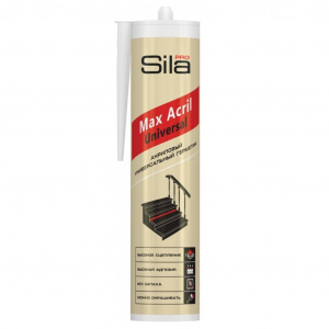Sila PRO Max Acril Universal, акриловый универсальный герметик, белый, 290 мл, Россия