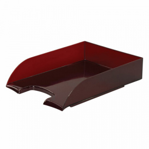 Лоток горизонтальный д бумаг Brauberg Office style,320_245_65мм, тонир.красный 237291