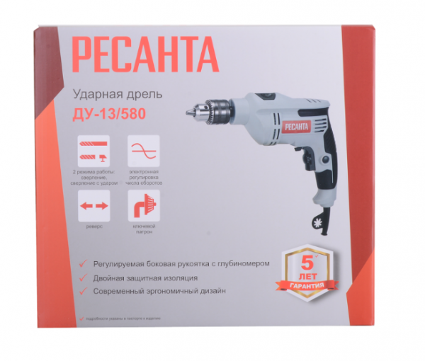 Дрель ударная ДУ-13_580 Ресанта _5