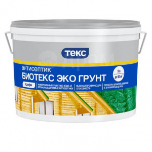 Грунт-антисептик Биотекс Эко Грунт бесцветный ф.9л Текс
