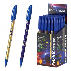 Ручка шариковая ErichKrause Neo® Stick Galactic 0.7, Super Glide Technology, цвет чернил синий