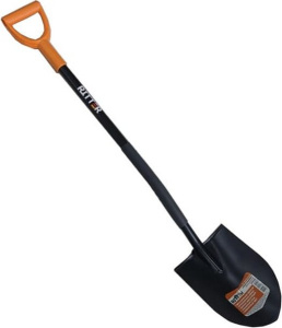 Лопата штыковая Ritter Garden SolidM3 (круглая, стальной черенок, сварное соединение, ручка ABS плас