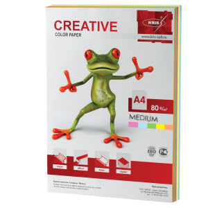 Бумага Creative color А4,80г м,100л (5 20л) Бумага Creative color А4,80г м,100л (5 20л)