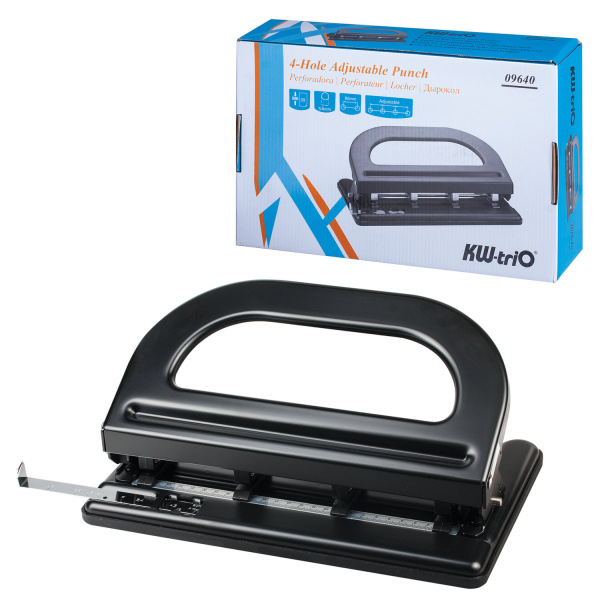 Дырокол KW-trio 30л 2-3-4 отв 9640