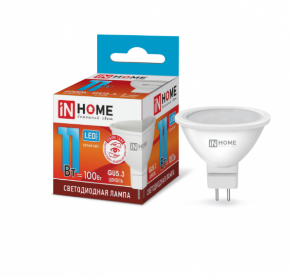 IN HOME Лампа LED-JCDR 11Вт GU5.3 4000К