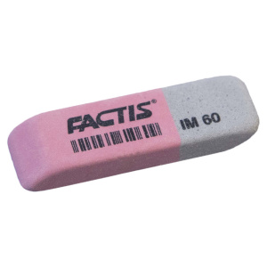 Ластик FACTIS IM 60 (Испания), 46х15х8 мм, красно-серый, прямоугольный
