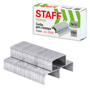 Скобы STAFF, для степлера, №10, 1000шт, 220428