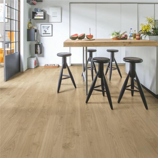 Ламинат Quick-Step Доска дуба белого светло-бежевая PER6075 Ламинат Quick-Step Доска дуба белого светло-бежевая PER6075