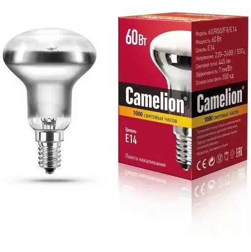 MIC Camelion 60_R50_FR_E14 Эл. лампа накал. зеркальная матовая