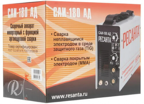 Сварочный аппарат инверторный САИ- 180АД (аргонодуговой) Ресанта_4 Сварочный аппарат инверторный САИ- 180АД (аргонодуговой) Ресанта_4