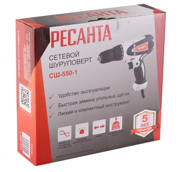 Сетевой шуруповерт СШ-550-1 Ресанта _3